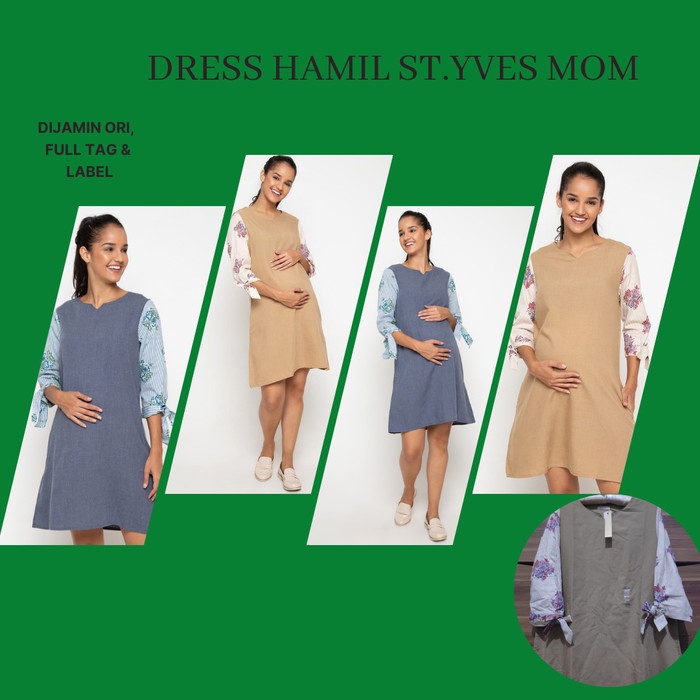 New COD Dress Hamil/Baju Kerja Ibu Hamil dari Styves - S, Cokelat