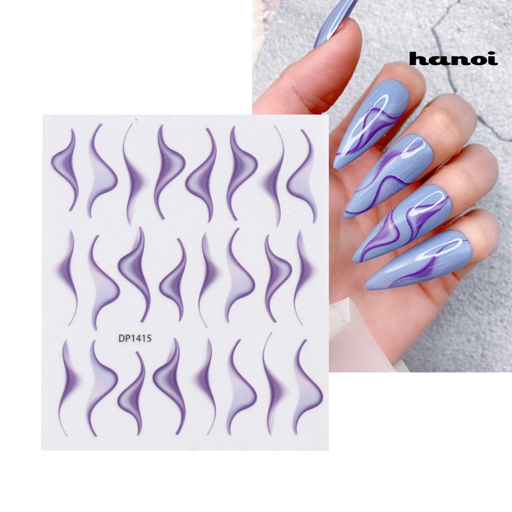 Hi Stiker Kuku Ultra Tipis Efek 3D Daya Rekat Tinggi Kecantikan Tipis Stiker Pita Balet Gaya Jepang Untuk Manicure