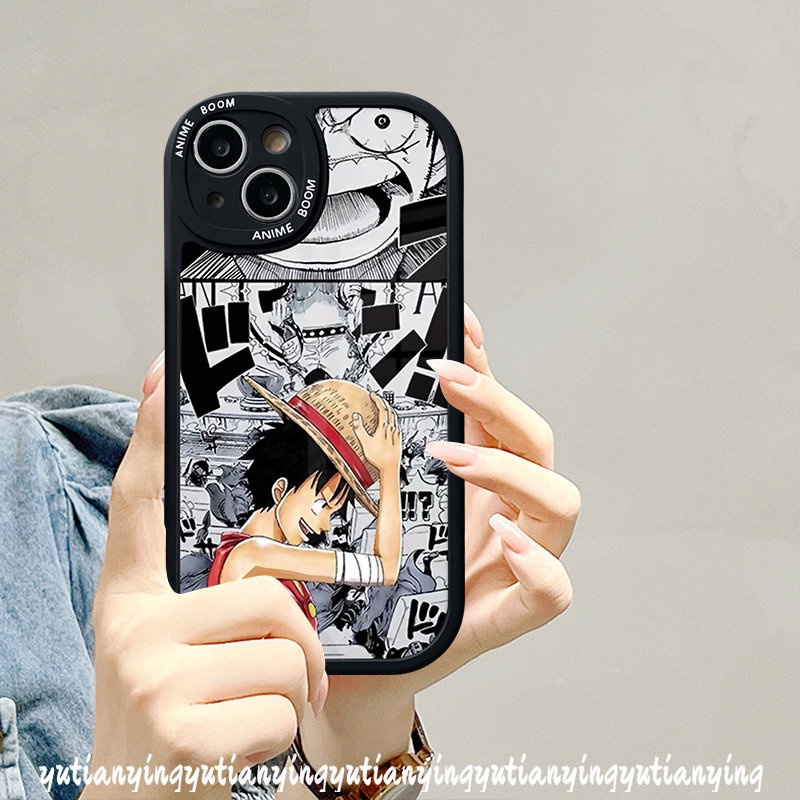 Case One Piece Anime Kartun Trendy Oppo A17 A55 A3S A16K A53 A31 A12 A78 A54 A95 A5 A74 A76 A9 A57 A15 A17K A16 A5s A58 A77s A7 A96 A16E A92 A1K Reno8 7 5F 7Z Luffy Sarung Soft Case