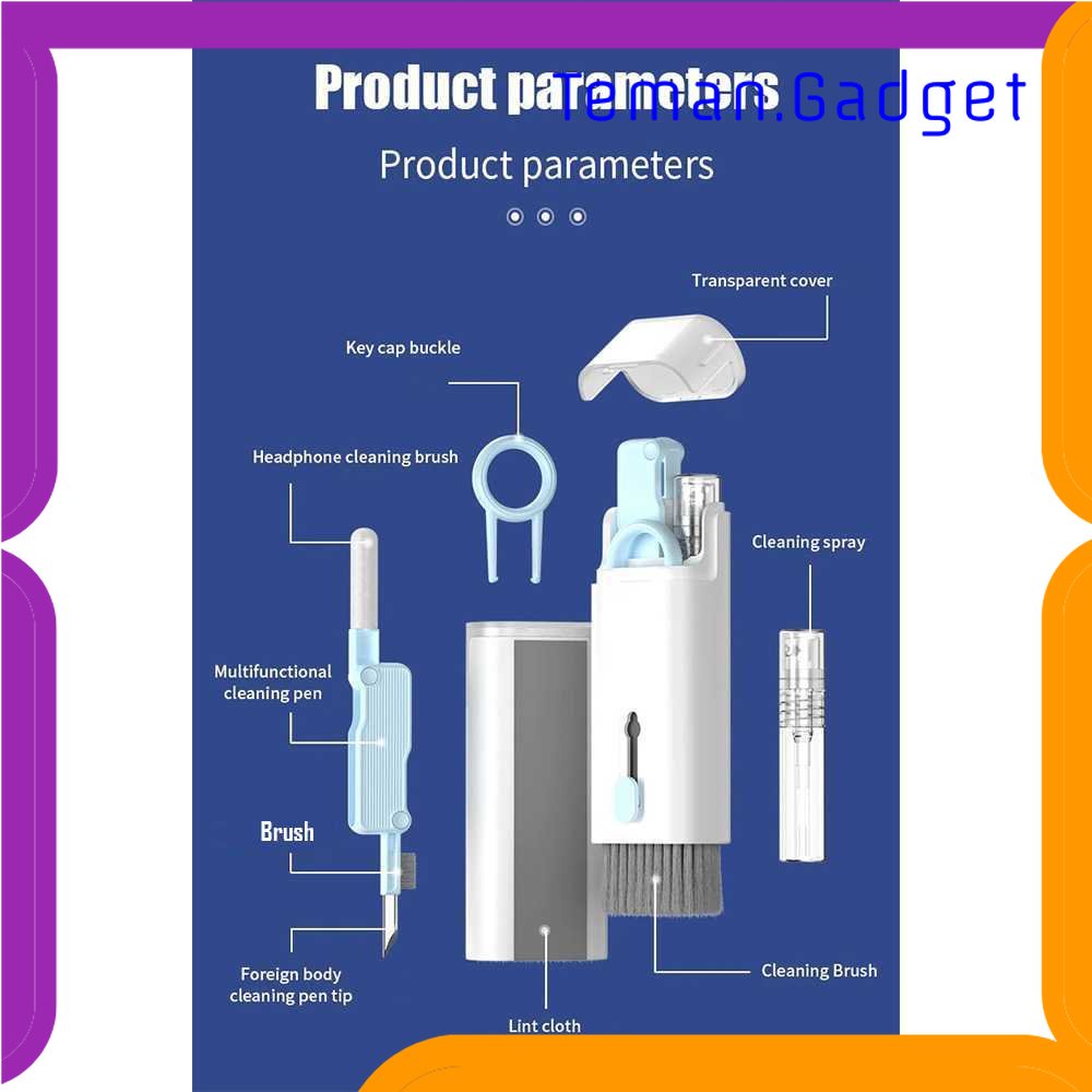 TG - ART CLEANJOY Sikat Pembersih Keyboard Folding 7 in 1 with Key Puller - Q6E