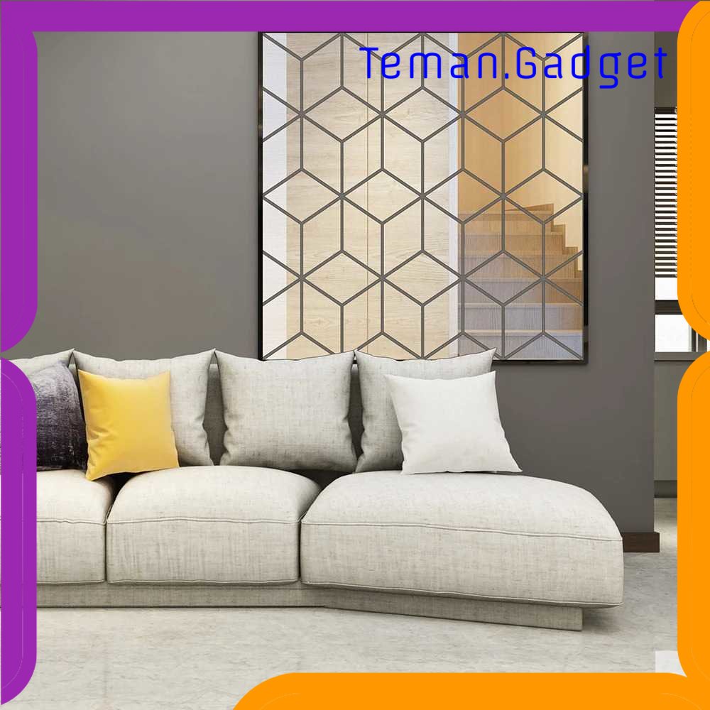 TG -  ART SOLEDI Sticker Dekorasi Dinding 3D Cubic Mirror Acrylic 15 PCS Size S - SL15