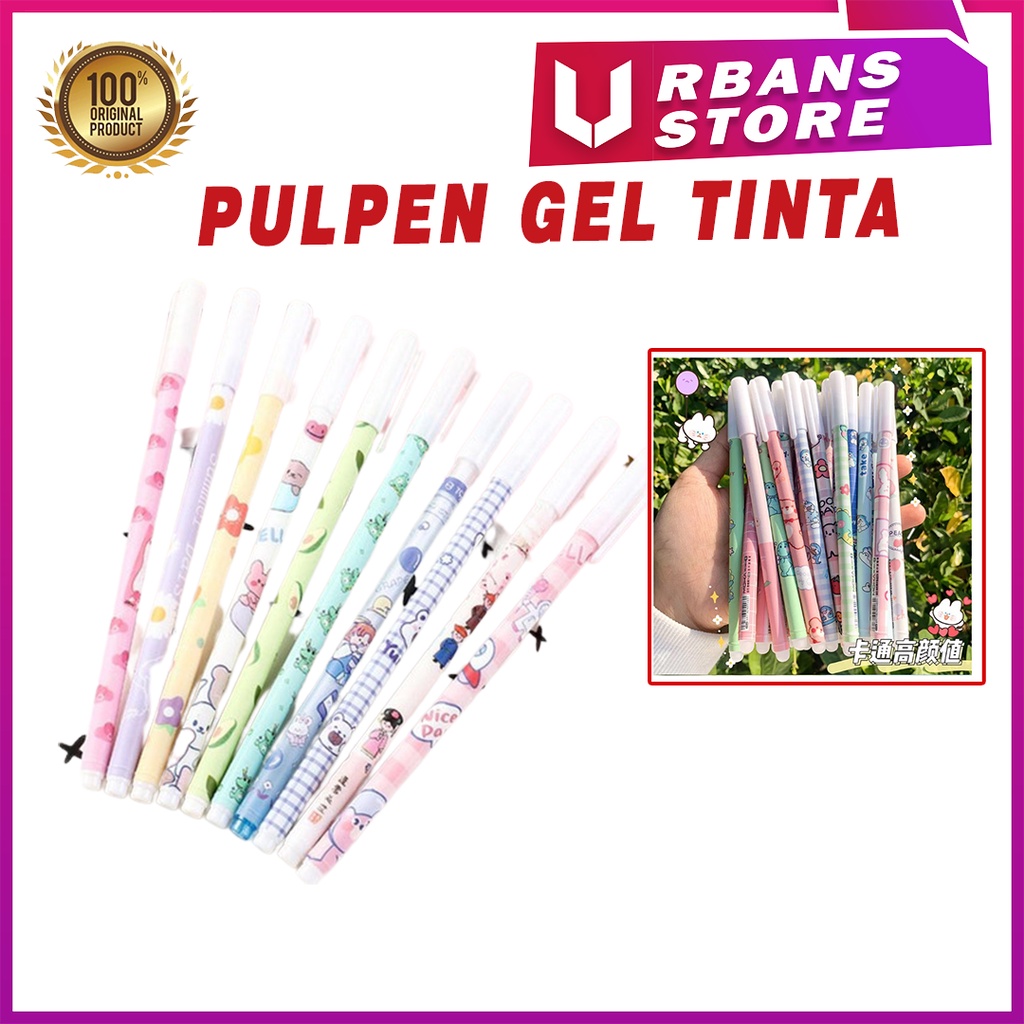 

[ US ] Pulpen Gel Karakter Lucu Bolpen Alat Tulis Perlengkapan Sekolah Kantor Pena Tinta Standart