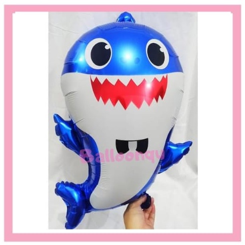 Balon Baby Shark Shape 60cm / Balon Foil Karakter Shark