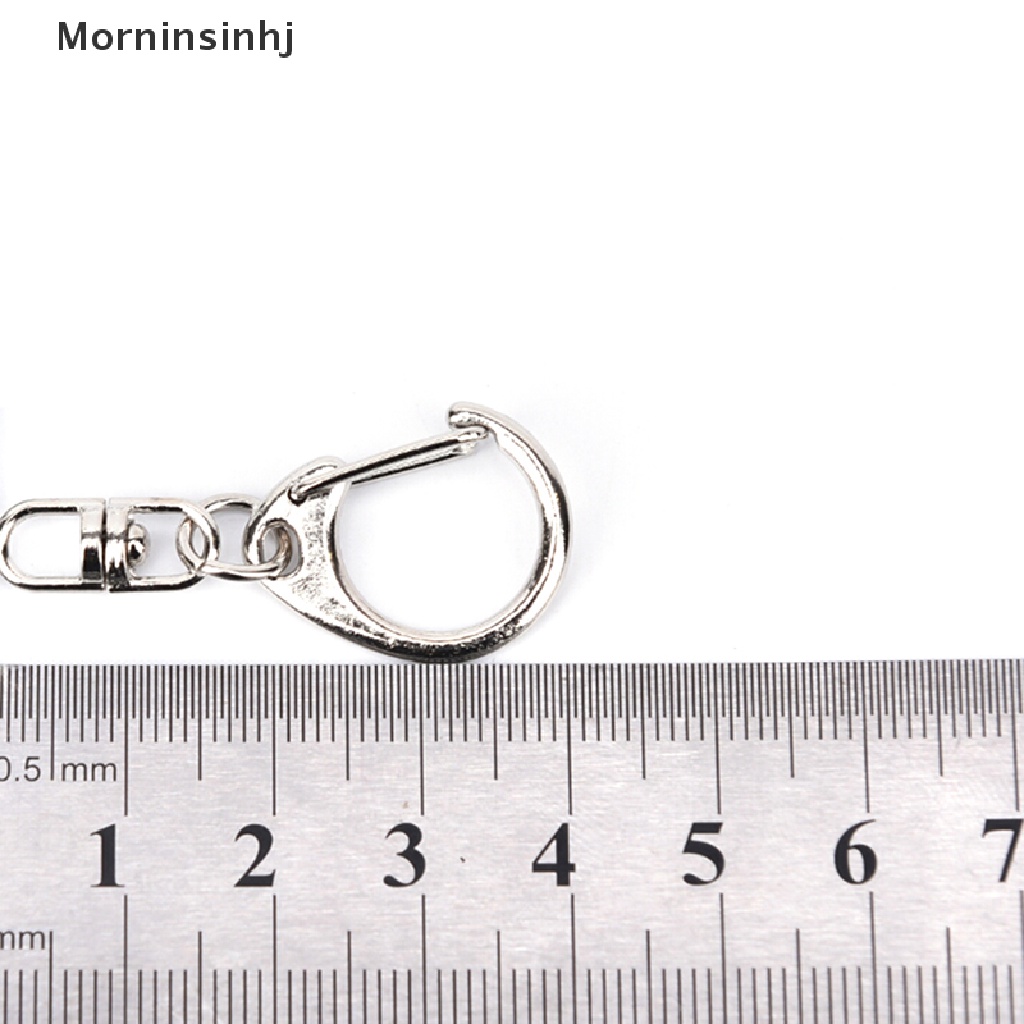 Mornin 10 Pcs DIY Dipoles Perak Keyring Keychain Split Ring Pendek Rantai Key Rings id