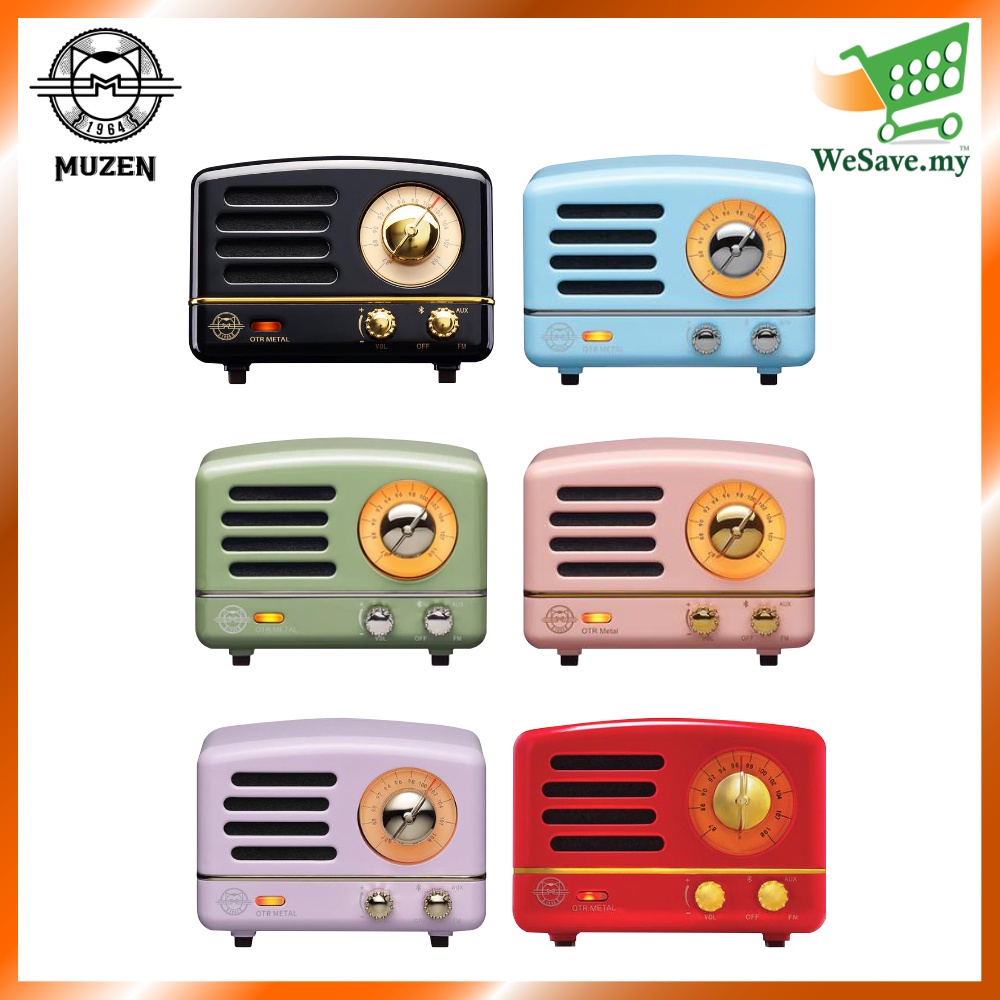 Muzen MW-2A OTR Metal Portable FM Radio Bluetooth Speaker (Asli)