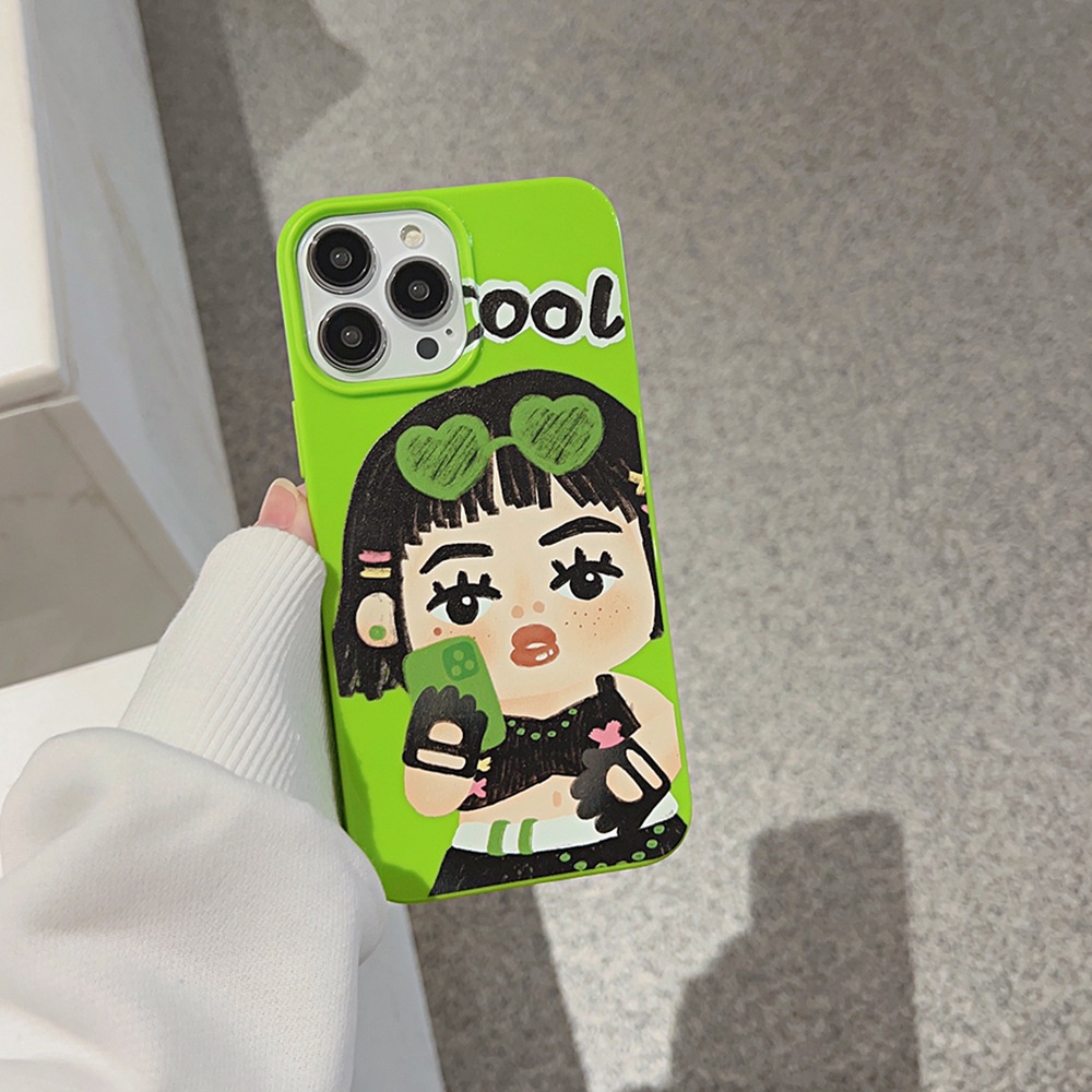 Ins Gadis Keren Silikon Case Untuk Iphone SE 2020 7 /8 Plus 14x XR XM 11 12 MINI 13 PRO MAX Casing Cover Pelindung AT0118