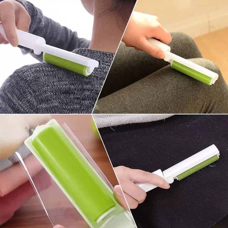 Sticky Lint Roller Lipat / Alat Pembersih Debu Kotoran Bulu Rambut Benang / Washable Foldable Sticky Lint Brush / Rol Sikat Pengangkat Serat Di Pakaian Remover Multifungsi / Rol pengangkat bulu hewan