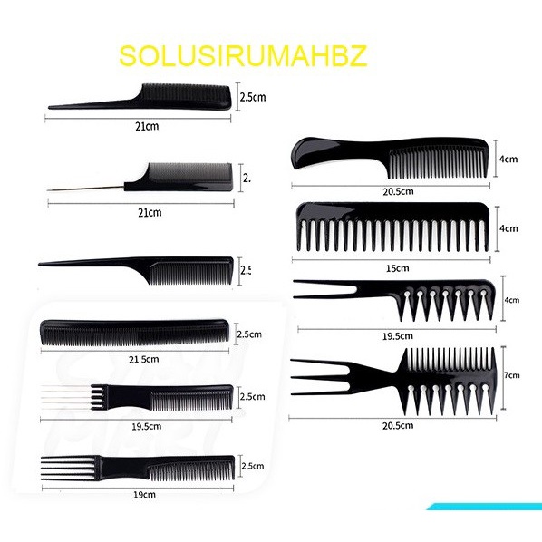 Sisir Penata Rambut Salon Professional Hair Styling Comb Pria &amp; Wanita