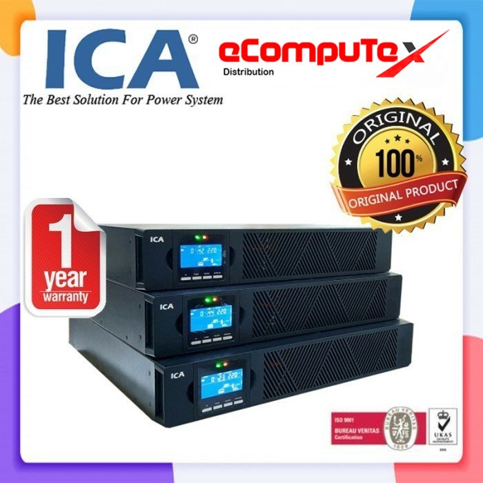 UPS ICA RN-1100C RN1100C 1000VA 900WATT RACKMOUNT ONLINE SINEWAVE UPS GARANSI RESMI