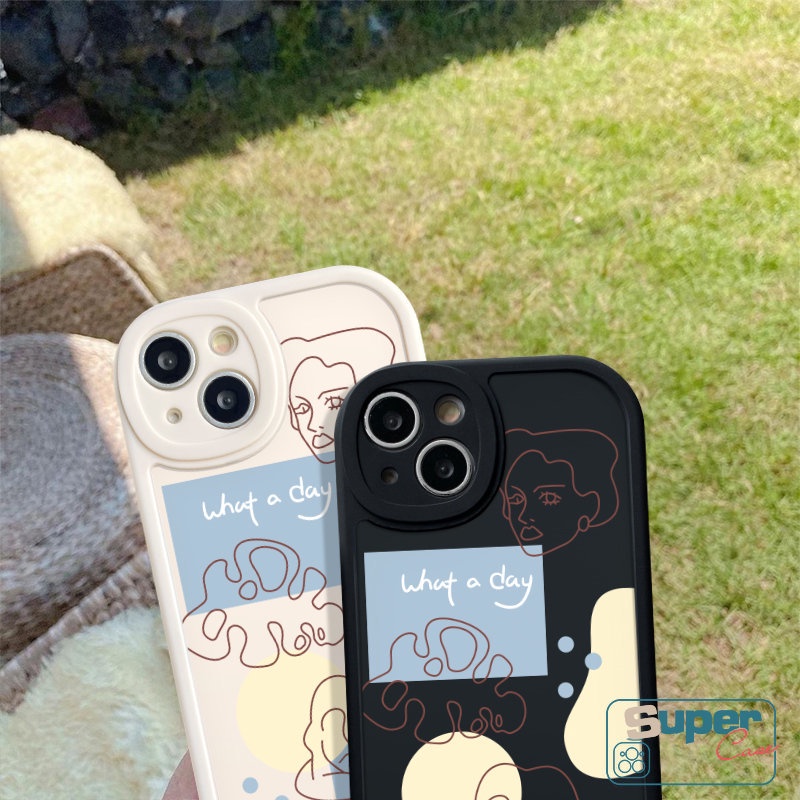 Untuk Infinix Smart 5 6 Hot 11 10T 10s 11s 9 10 Play Hot 10 Lite Infinix Note 8 Fashion Ins Art Leaf Face Tpu Silicon Back Case Pasangan Soft Case