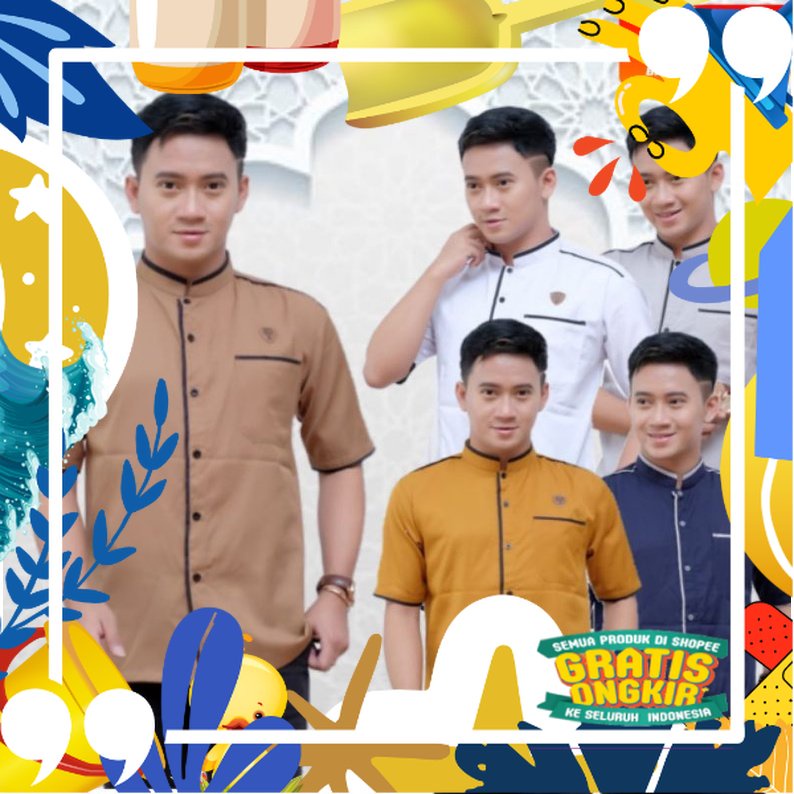 Baju Koko / kemeja koko pria/ Pink Coklat Maron khaki ungu