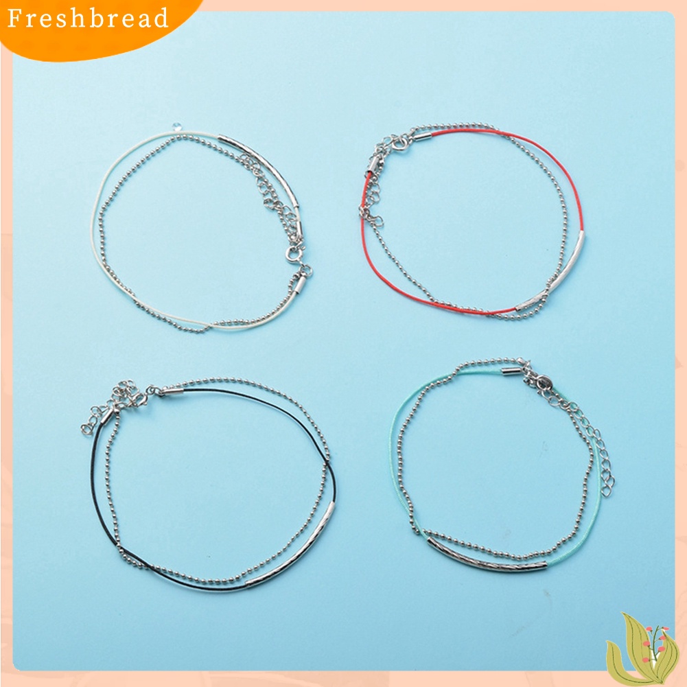 &lt; Freshbread &gt; Pria Wanita Fashion Tali Bola Rantai Adjustable Gelang Bangle Pesta Perhiasan Hadiah