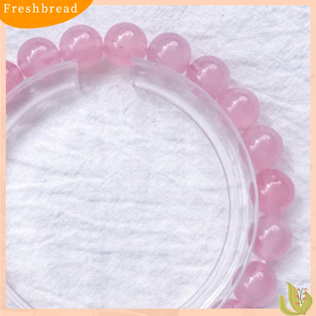 &lt; Freshbread &gt; Wanita Gelang Shiny Hias Menarik All-match Anti Luntur Perhiasan Hadiah Batu Alam Pink Strawberry Kristal Imitasi Wanita Pesona Gelang Untuk Pacar