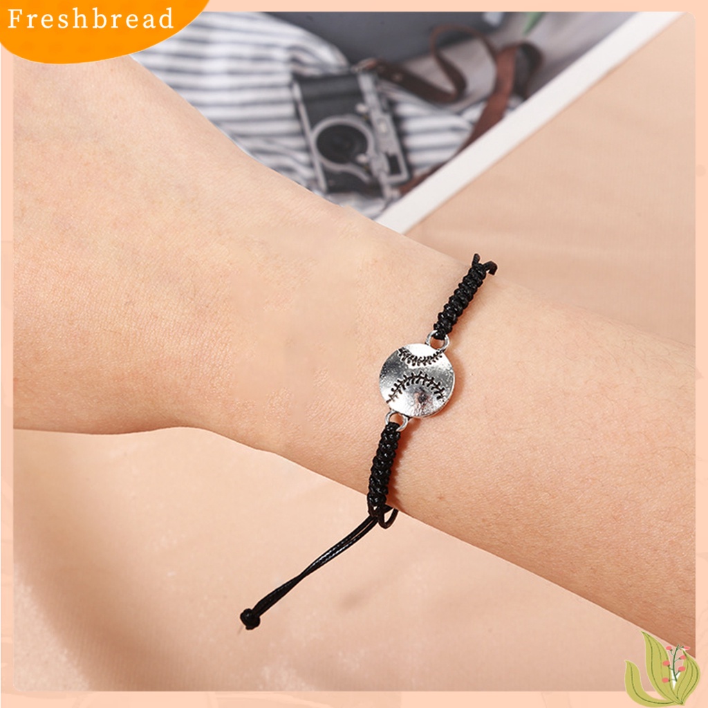 &lt; Freshbread &gt; Gelang Olahraga Sepak Bola Dikepang Unisex Adjustable Wax Line Bracelet Fan Gift