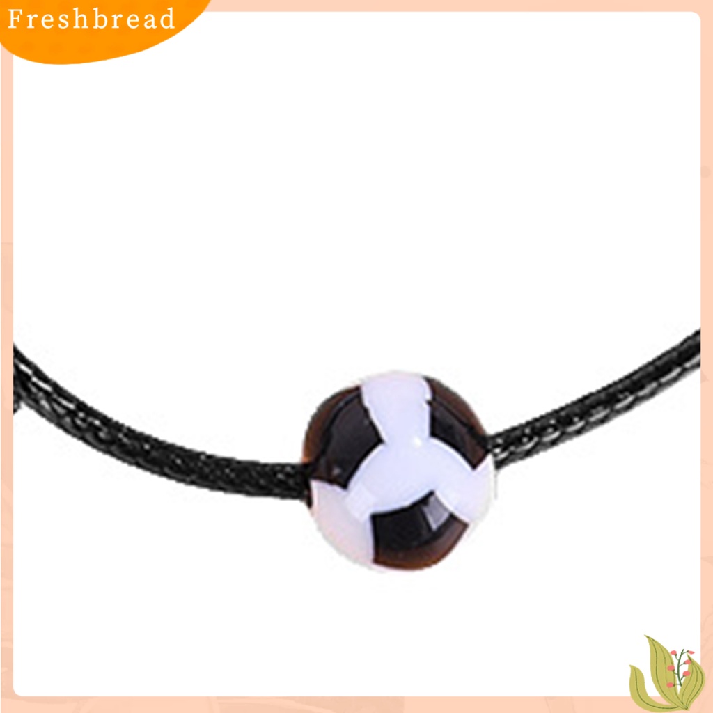 &lt; Freshbread &gt; Sprots Gelang Sepak Bola Dikepang Unisex Adjustable Wax Line Bracelet Fan Gift