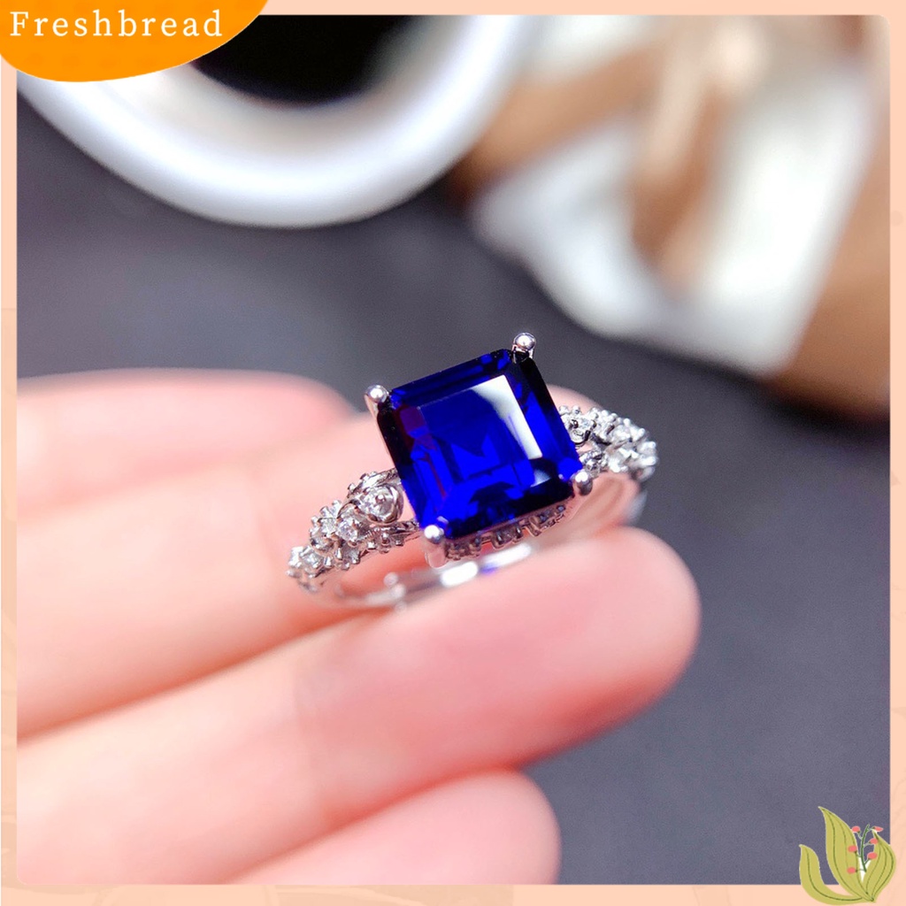 &lt; Freshbread &gt; Wanita Cincin Geometris Imitasi Moissanite Perhiasan Fashion Penampilan Pembukaan Cincin Untuk Pernikahan