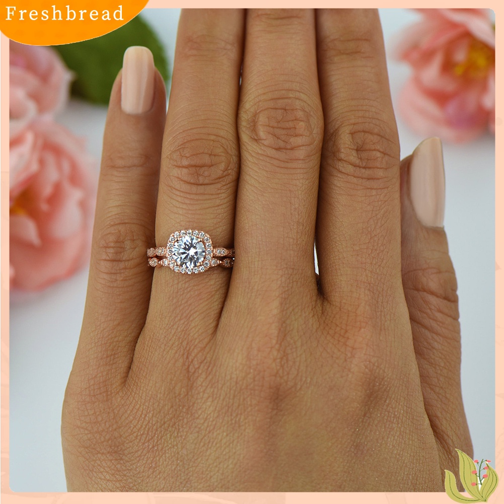 &lt; Freshbread &gt; Kreatif Bentuk Telur Zirkon Bertatahkan Shiny Finger Cincin Pesta Wanita Perhiasan Hadiah