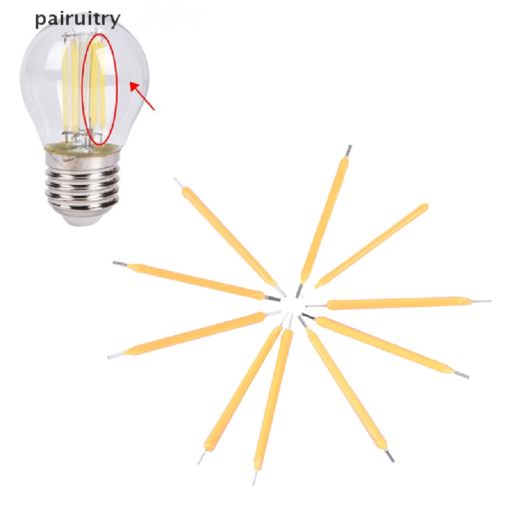 Prt 10Pcs Lampu Bohlam LED Solar Filament COB Super Terang Rumah Sumber Lampu PRT