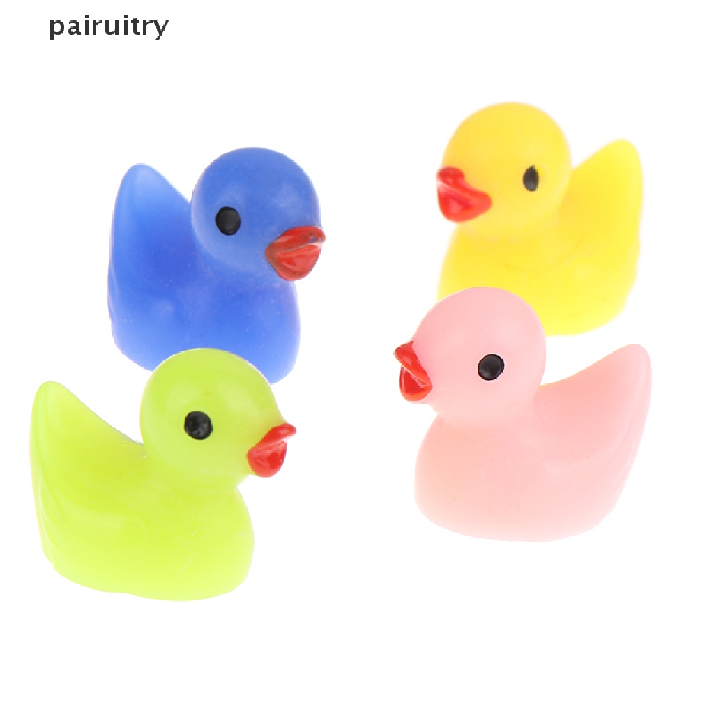 Prt 50PCS Lucu Mini Resin Bebek Kuning Ornamen Miniatur Angka Dekorasi Rumah Boneka PRT