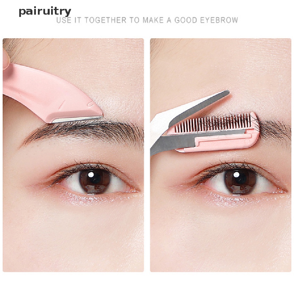 Prt Pemotong Alis Stainless Steel Trimmer Eyelash Hair Gunting Remover Shaver PRT