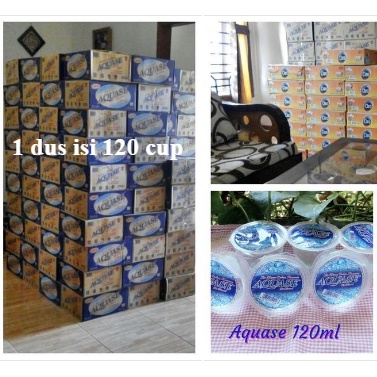 

AQUASE AIR MINERAL KEMASAN 120ml 1DUS isi 120 CUP
