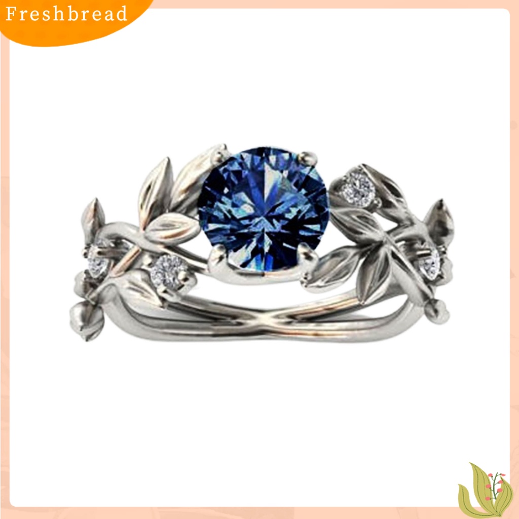 &lt; Freshbread &gt; Cincin Wanita Desain Bunga Semua Pertandingan Aksesoris Fashion Cincin Kawin Berlian Imitasi Manis Untuk Pesta