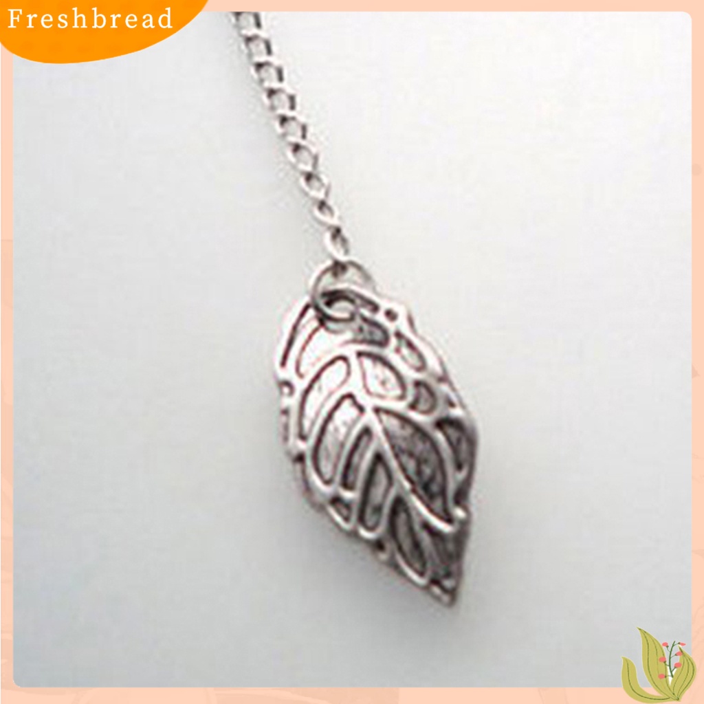 &lt; Freshbread &gt; Anting Fashion Rantai Logam Bentuk Daun Anting Menjuntai Perempuan