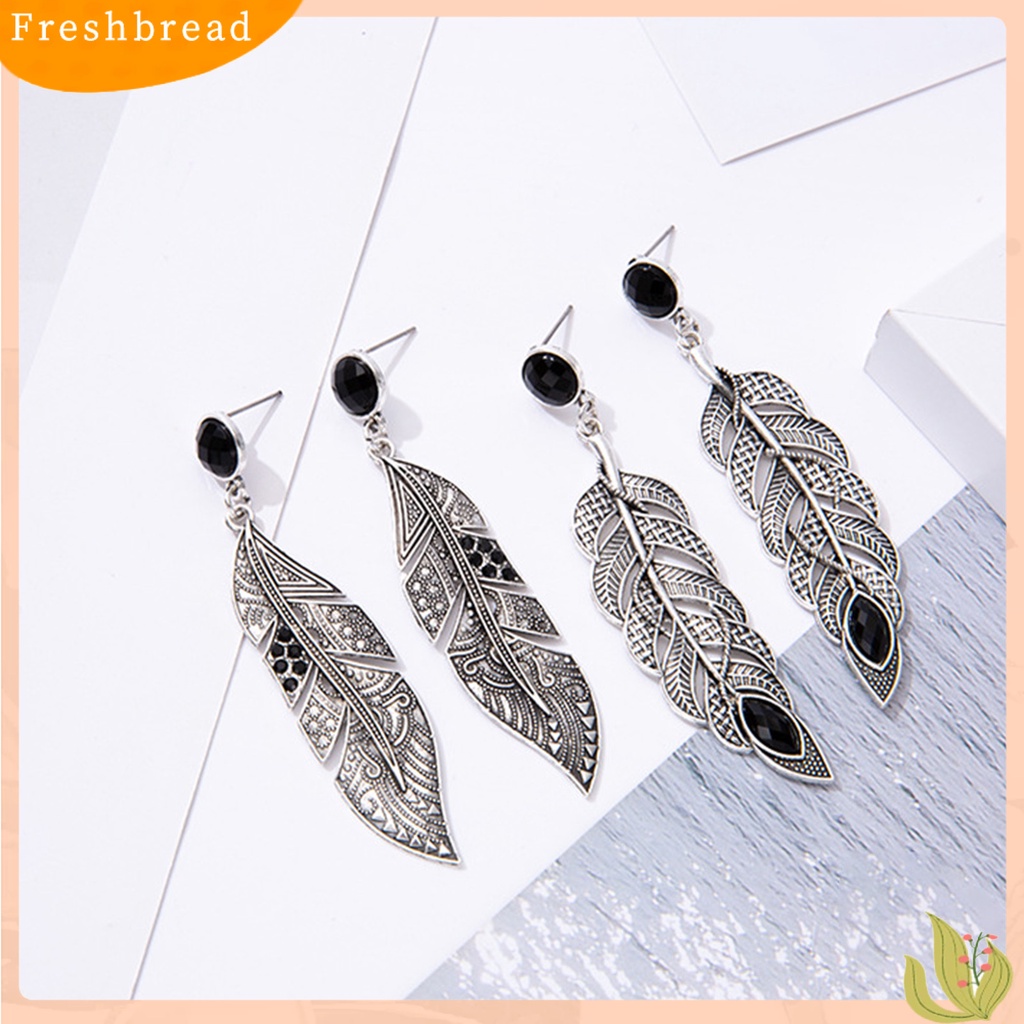 &lt; Freshbread &gt; 1pasang Anting Menjuntai Berongga Keluar Daun Perhiasan Semua Pertandingan Ringan Indah Stud Earrings Untuk Pacaran