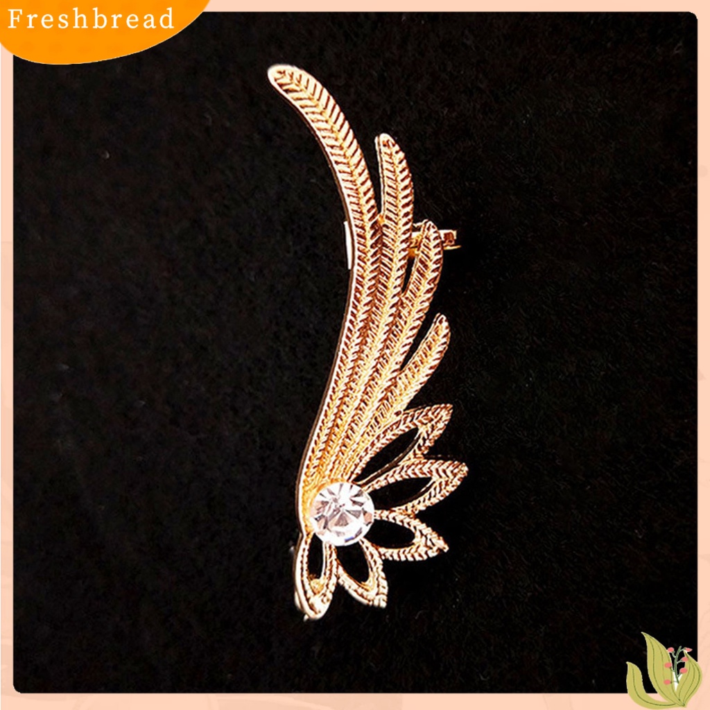 &lt; Freshbread &gt; 1Pc Anting Klip Berongga Keluar Bentuk Sayap Vintage Non Tindik Anting Manset Pendaki Untuk Pesta