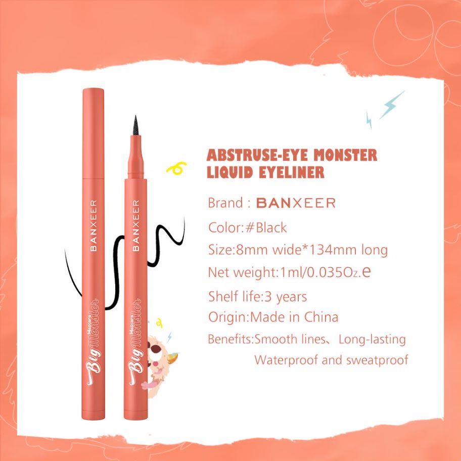 BANXEER_ Abstruse Eye Monster Liquid Eyeliner Tahan Air Tahan Lama BM04 [Emperor]