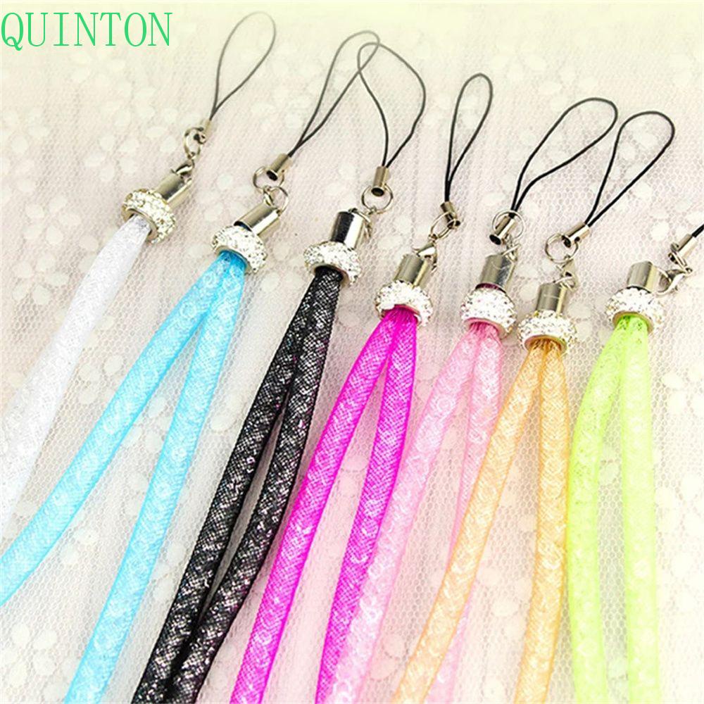 Quinton Tali Lanyard Mesh Kristal Berlian Imitasi Multi Fungsi Anti Maling Holder Handphone / Kunci