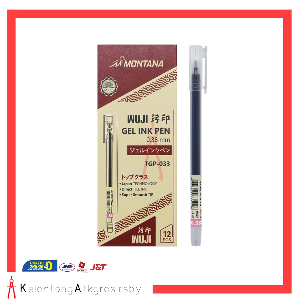 

Ballpoint / Puplen / Bolpen Gel Montana 0.38mm TGP-033