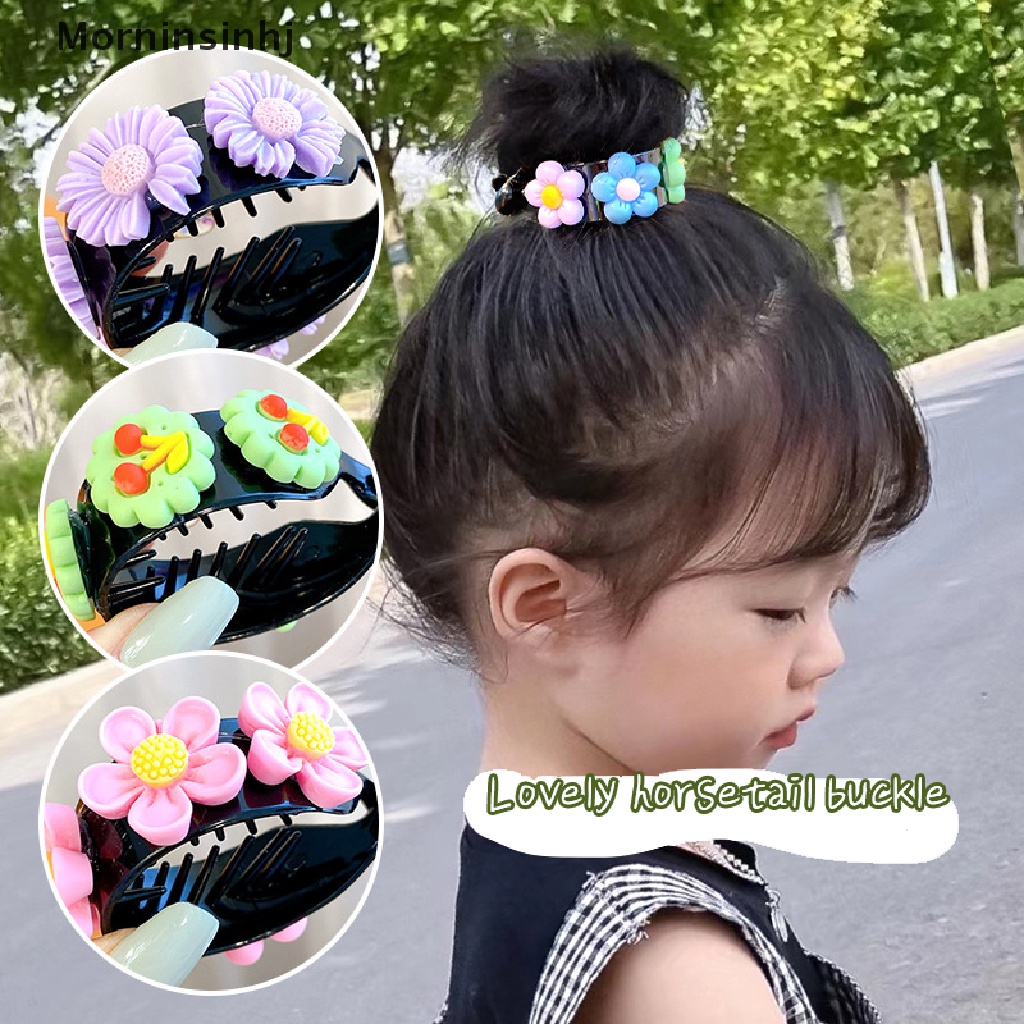 Mornin Anak Ponytail Clip Back Head Ponytail Gesper Jepit Rambut Gadis Tinggi Ponytail Tetap Klip Gadis Jepit Rambut id