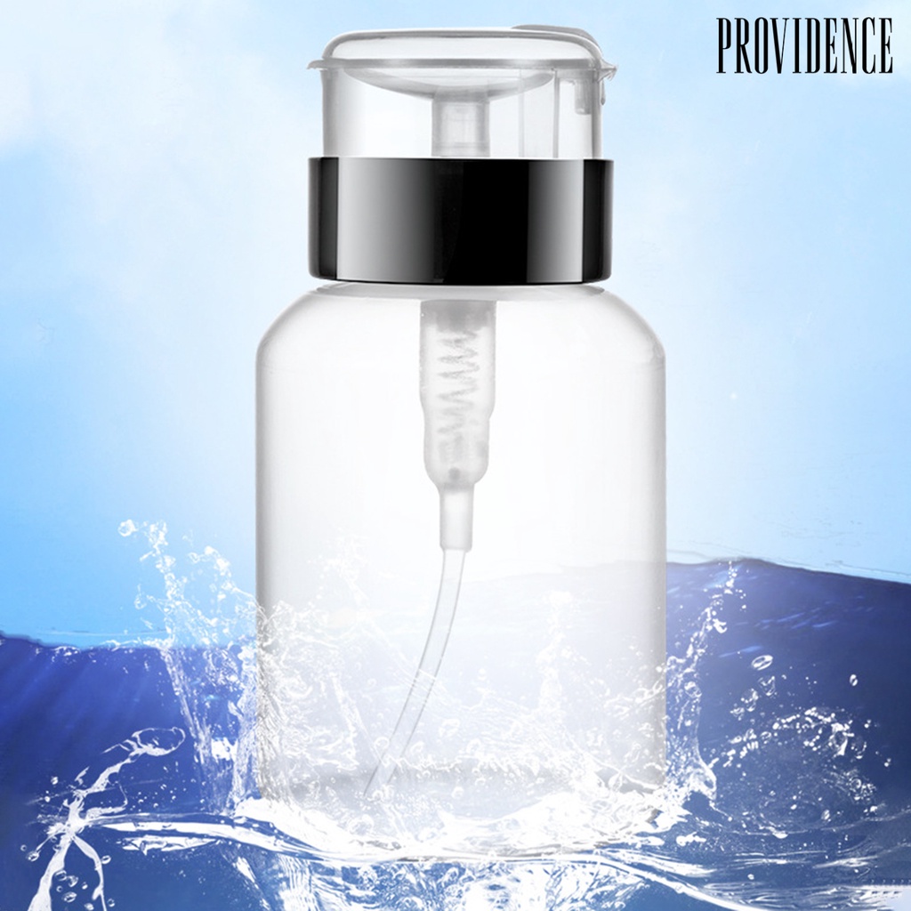Providence150 /180/250ml Nail Press Bottle Hemat Tenaga Kerja Penyegelan Bagus Dengan Kunci Anti Bocor Penghilang Kutek Bening Botol Kosong Perlengkapan Salon Kuku