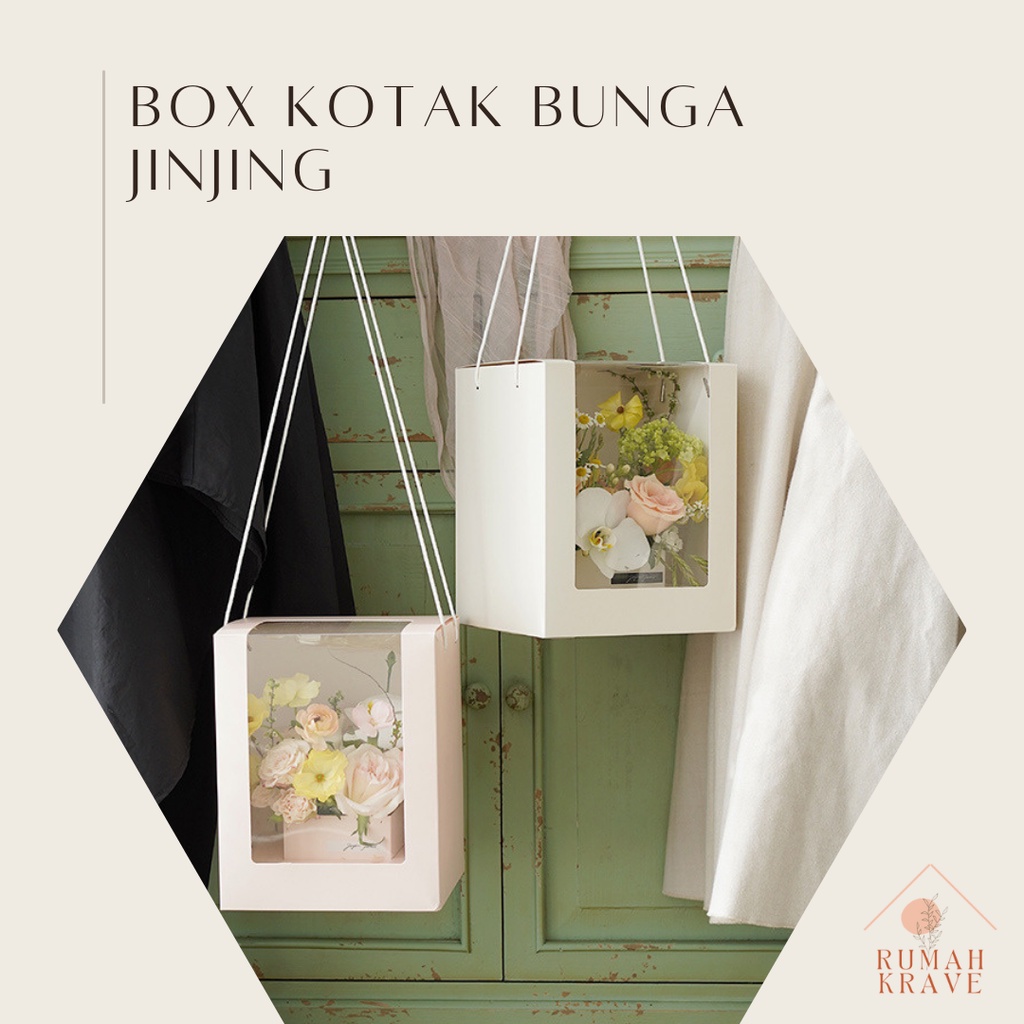 

RUMAH KRAVE - Box Kotak Bunga Jinjing Instan Portable Flower Box