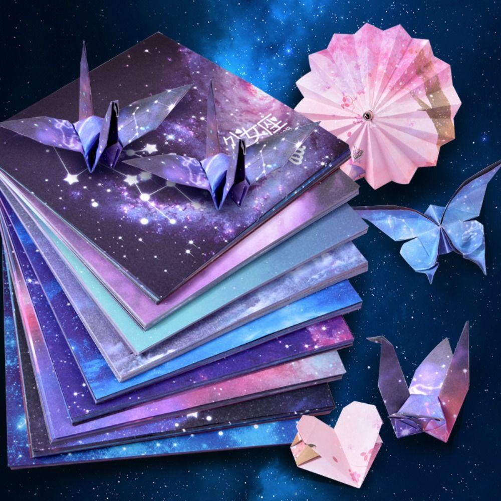 Lanfy Origami paper Premium Square Galaxy Double Sides Kertas Craft Motif Starry Potongan Kertas