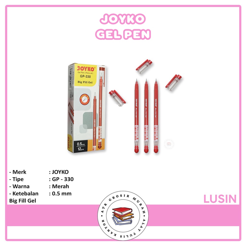 

JOYKO - Gel Pen Pena Gel GP-330 Big Fill Gel 0.5 mm - Lusin