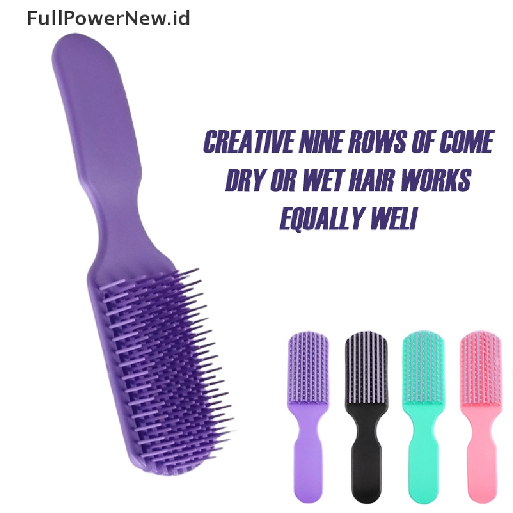 Power Sikat Rambut Detangling Brush Pijat Kulit Kepala Sisir Rambut Detangling Brush Untuk Curly ID