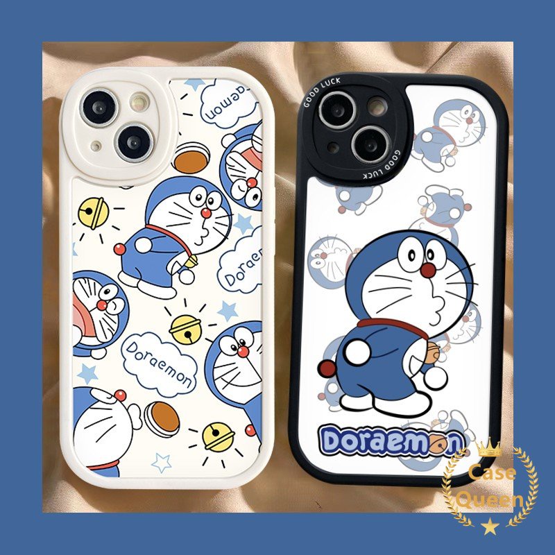 Casing Doraemon Kucing Kartun Lucu Untuk Realme C53 C31 C30 C35 C20 C55 C10 4G C20A C25Y C12 C17 C21Y C15 C25s C17 6i 6s 8 5i 7i 5 9i 6 8i 8Pro 5 C21 GT C11 C2 C3 Bulat Soft Cover Lensa