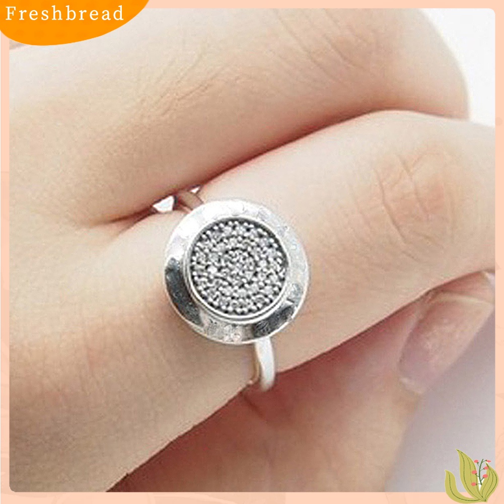 {In Stock} Wanita Fashion Plating Berlian Imitasi Bertatahkan Jari Cincin Perhiasan Pesta Hadiah Pernikahan