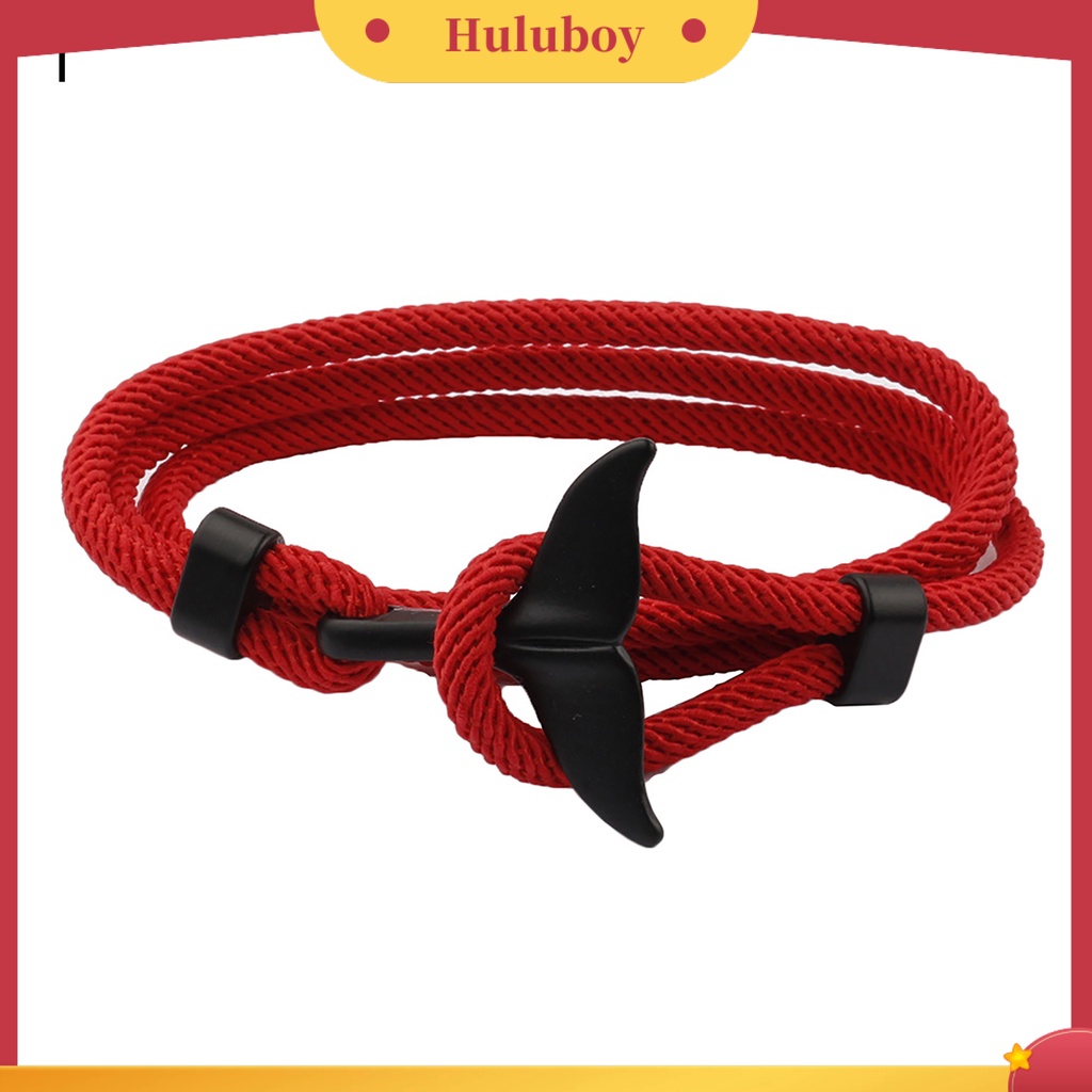 {Ready Stock} Hiu Gesper Adjustable Couple Gelang Multilayer Handmade Wanita Pria Tali Gelang Perhiasan Aksesoris