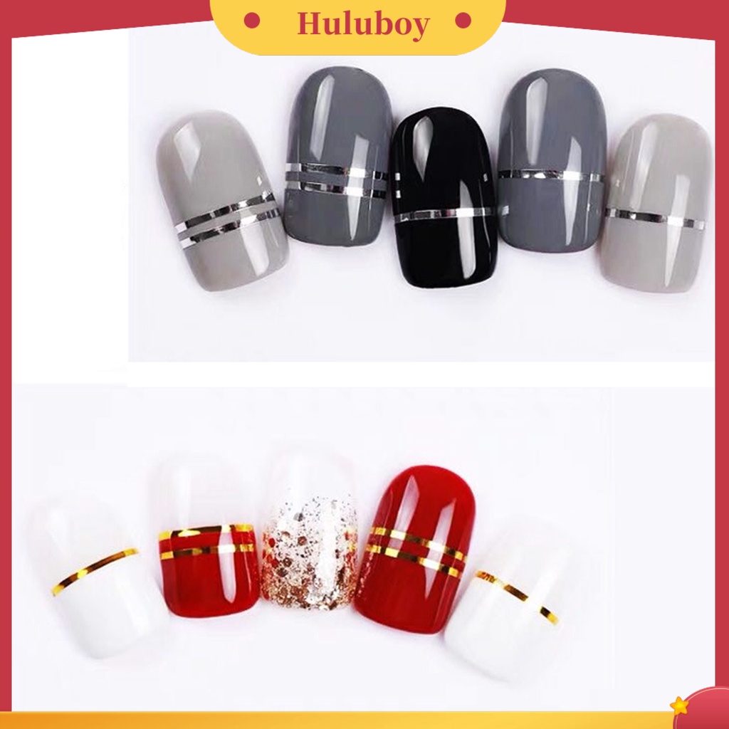 {In Stock} 10Pcs Stiker Kuku Indah DIY Stiker Tape Striping Kuku Ringan Untuk Wanita