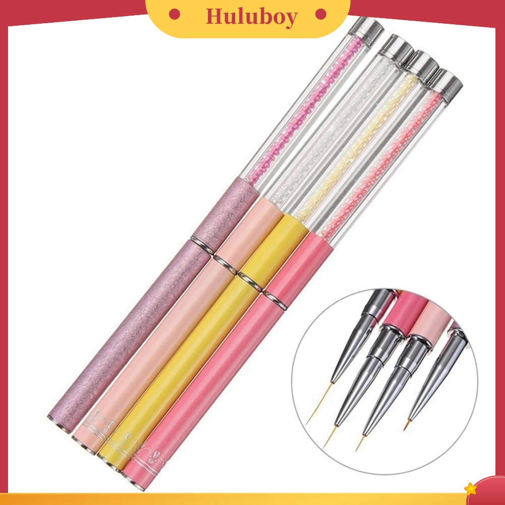 {In Stock} Nail Art UV Gel Liner Brush Pen Colorful Bead Handle DIY Painting Manicure Tool