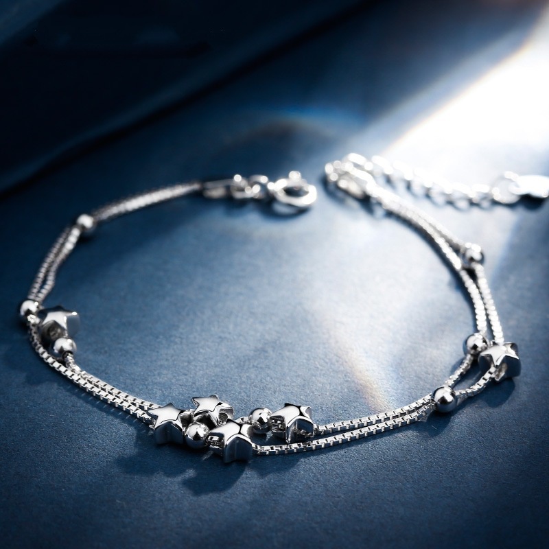 Goldkingdom Aksesoris Perhiasan Fashion Ready Stock Versi Korea Gelang Bintang Serbaguna Star Bracelet Hadiah Ulang Tahun Pacar