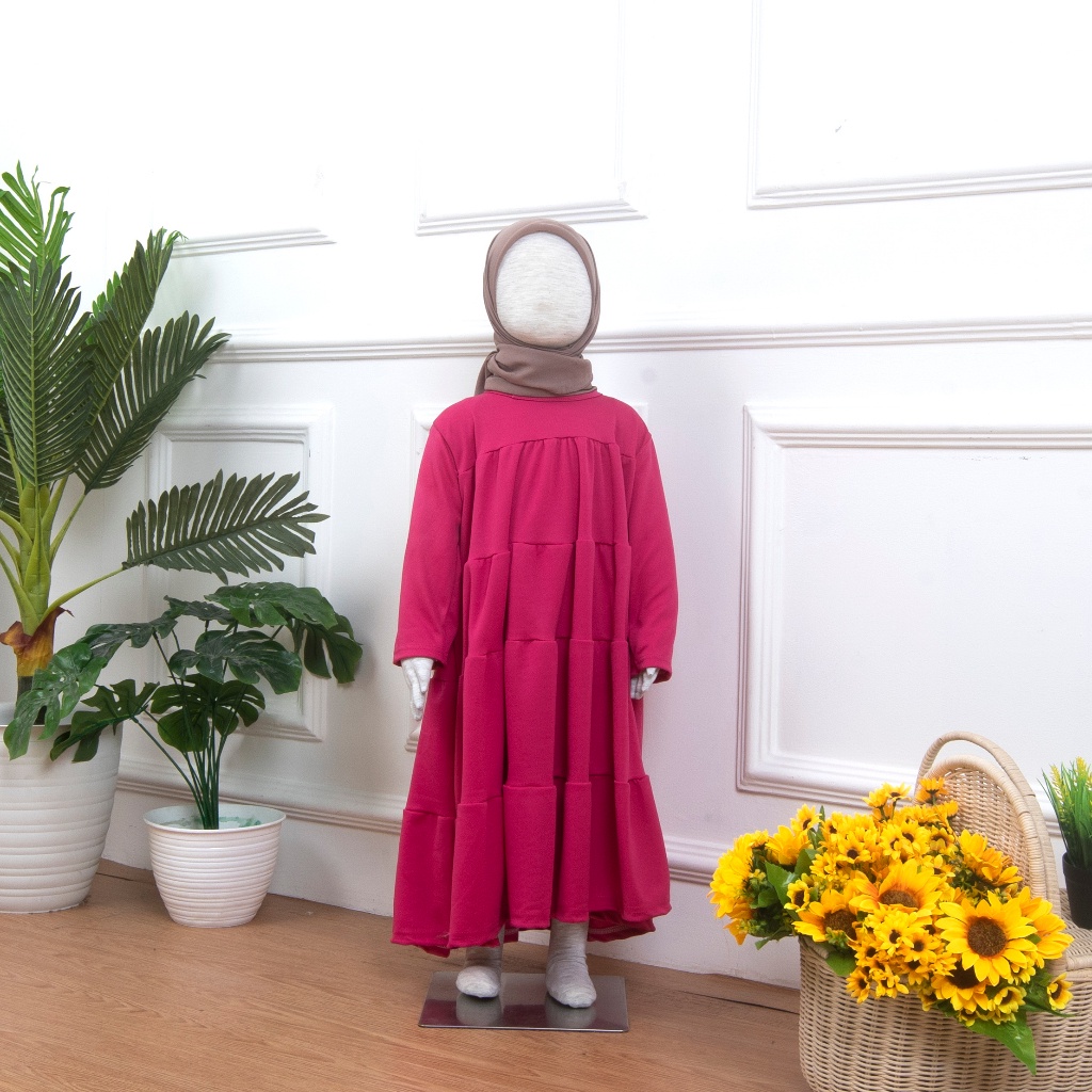 ZASKIYA - Gamis Anak Syari Kids / Gamis Anak Rumbai Full usia 3-6 thn