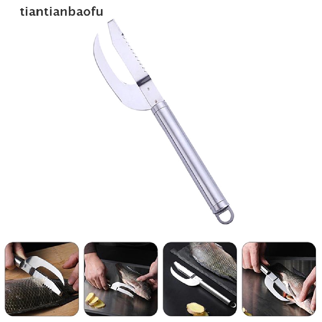 [tiantianbaofu] 2in1 Sikat Kulit Ikan Fast Remove Fish Scale Scraper Planer Tool Butik Ikan