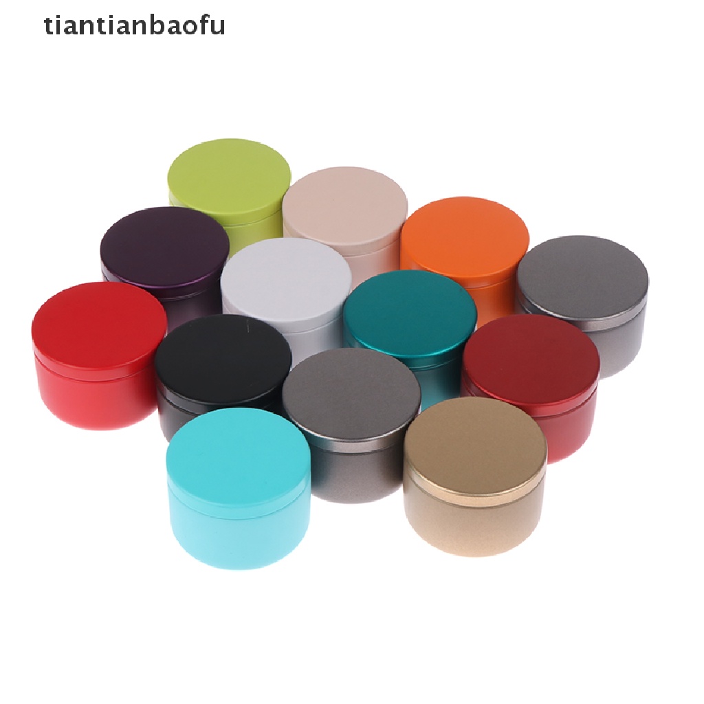 [tiantianbaofu] 5.4cm Mini Metal Tin Canisters Tea Sugar Teh Wadah Kotak Penyimpanan Toples Butik