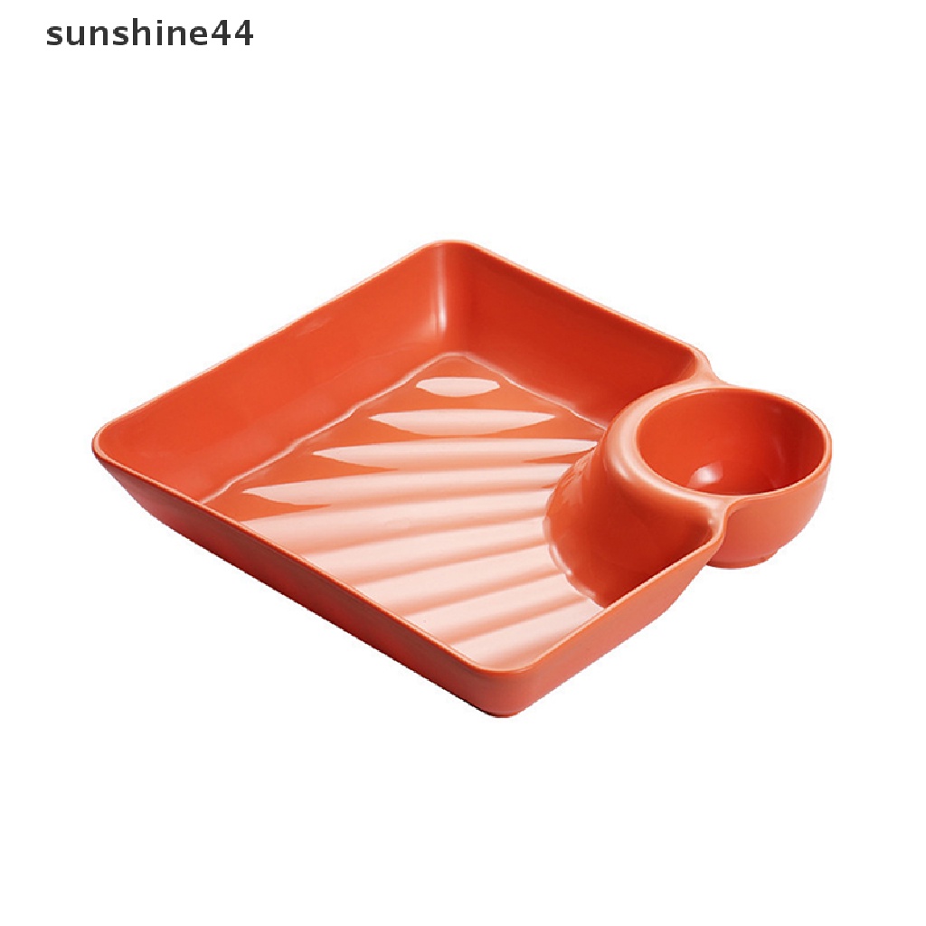 Sunshine Piring Pangsit Persegi Dengan gar Sauce Dish Space Snack Platter ID