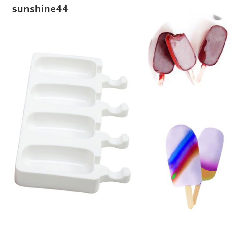 Sunshine Cetakan Es Krim Silikon Cetakan Es Loli DIY Homemade Dessert Freezer Mold ID