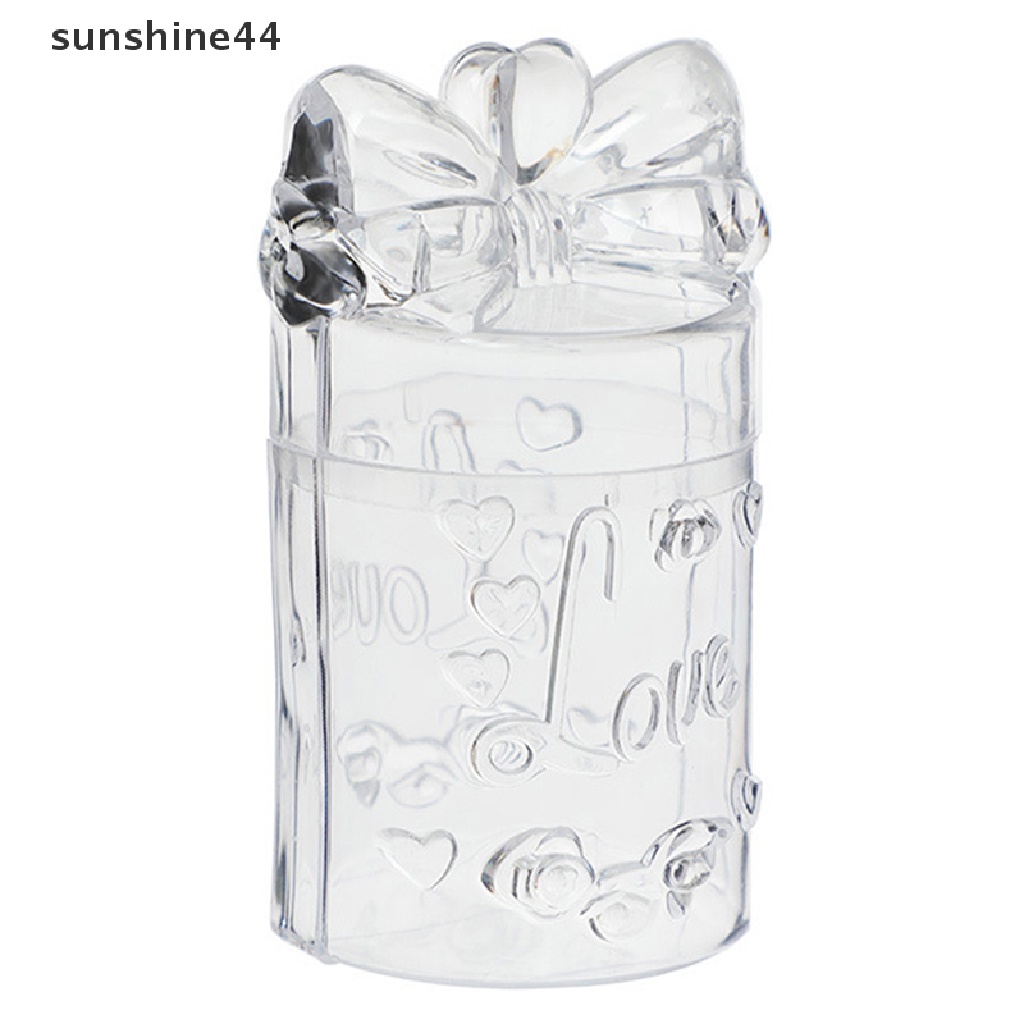 Sunshine Kotak Permen Transparan Plastik Dengan Tutup Candy Gift Packaging Jewelry Candy Storage Box Hadiah Sovenir Pernikahan Party Box Container Dekorasi Rumah ID